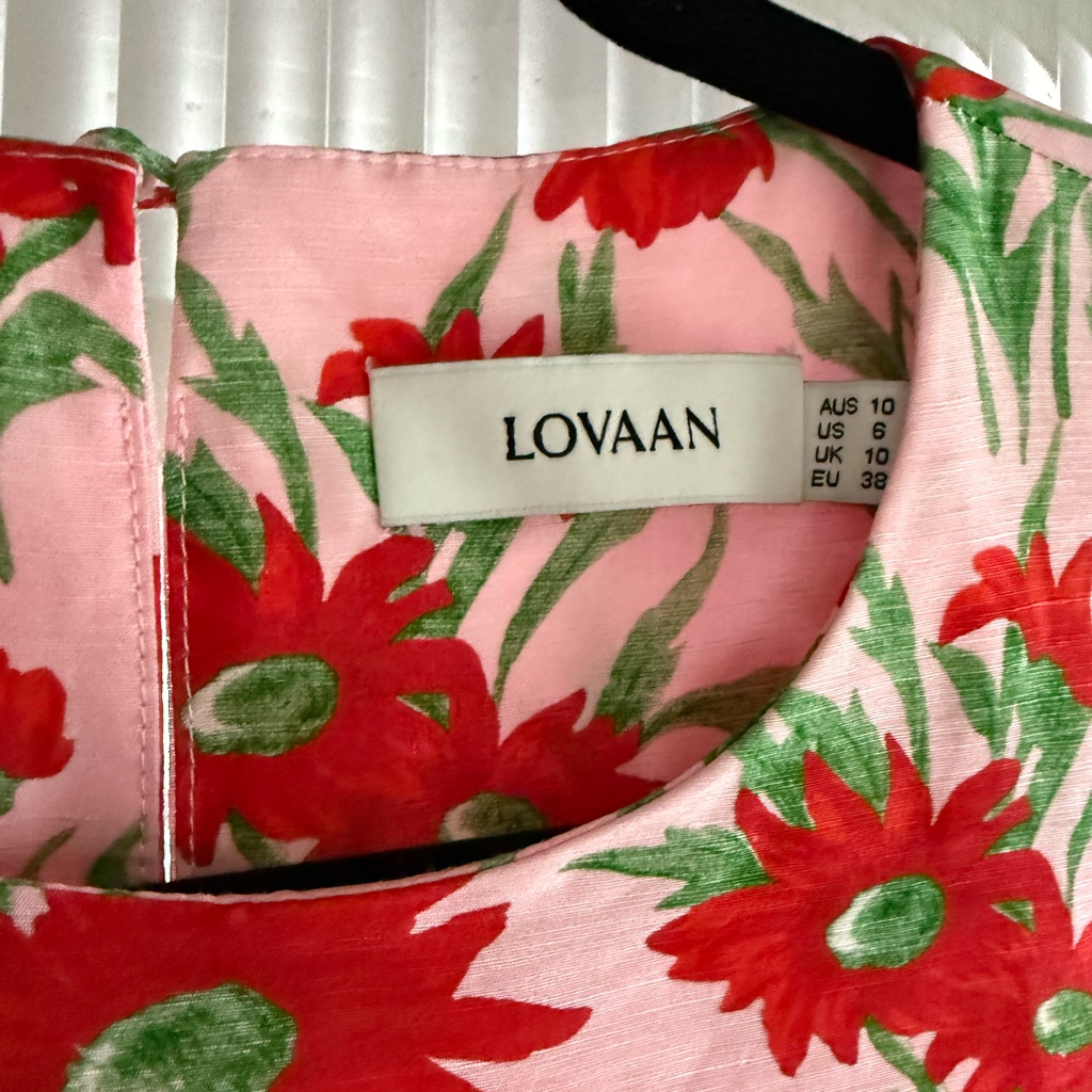 Floral Red And Pink Maxi Dress - Sleeveless Elegant Fit — image 6 of 8